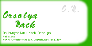 orsolya mack business card